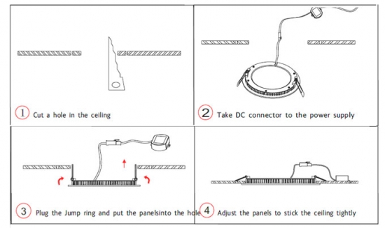 how to install round led panel light